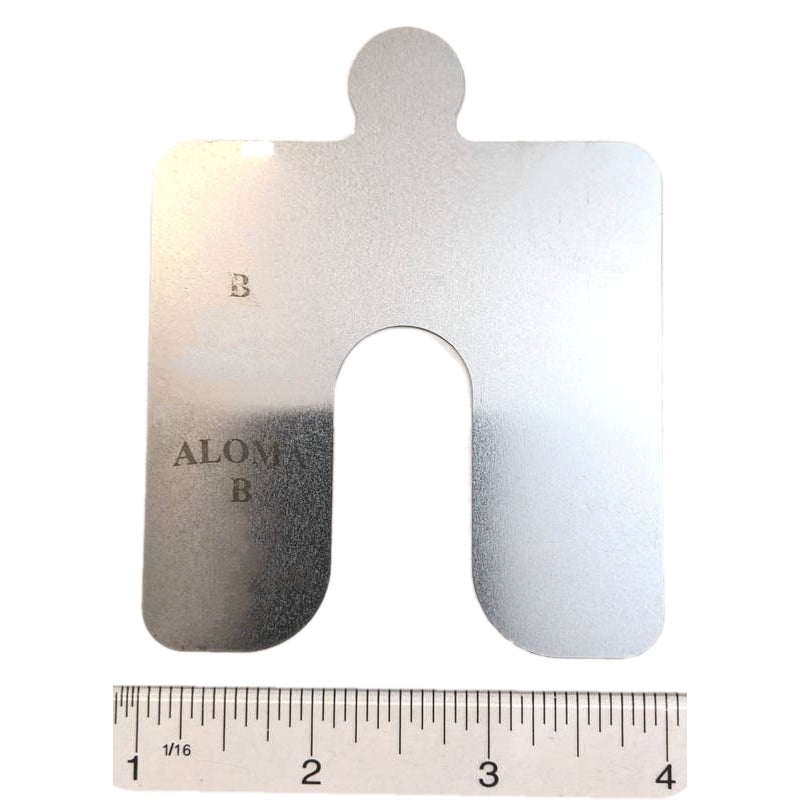 Aloma Shims, Pre-Cut, Size B, 0.001", 0.025mm, Pack of 20 pcs.