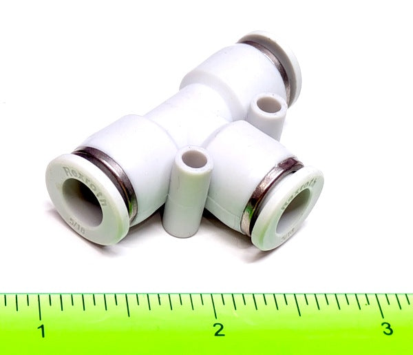 Bosch Rexroth Aventics Genuine Original OEM R432000169 Pneumatic Push-in Tee Fitting 5/16, Pack of 2 (432000169, QR1-S-RTK-D516)