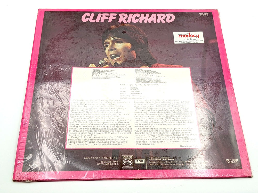 Vinyl LP, Cliff Richard Live! 18 Great Songs, EMI MFP 50307