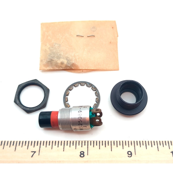 MS25089-3C Genuine Original Black Pushbutton Switch
