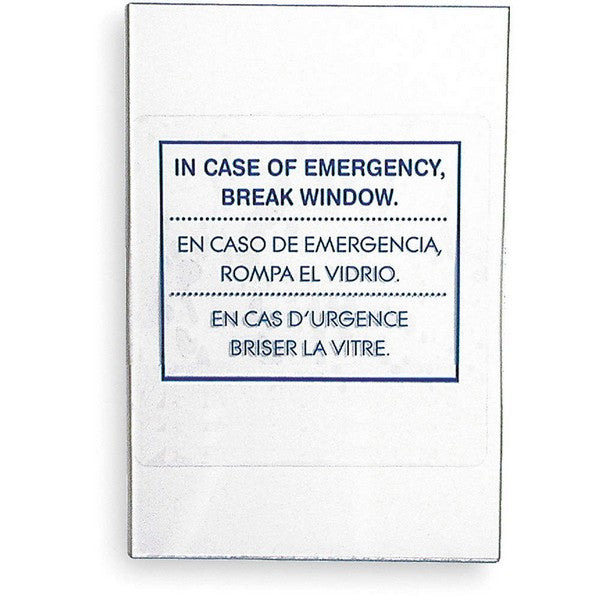 Grainger 2NEU3 Emergency Key Box Replacement Acrylic Sheet, 4-3/4"