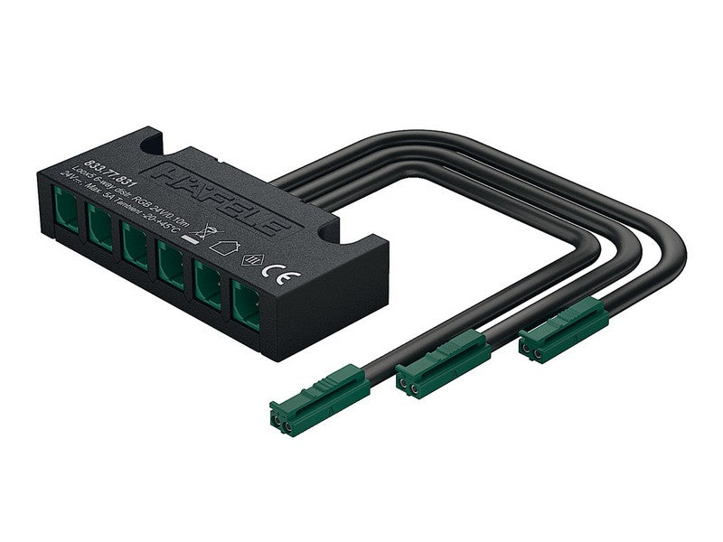 Häfele 833.77.831 Loox5 RGB 6‑Way Lighting Distributor (24 V, 90 W Max) (83377831)