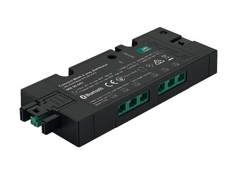 Häfele 850.00.043 New Genuine Original MESH Connect Wireless 24V 6‑Way Distributor with Switch Input