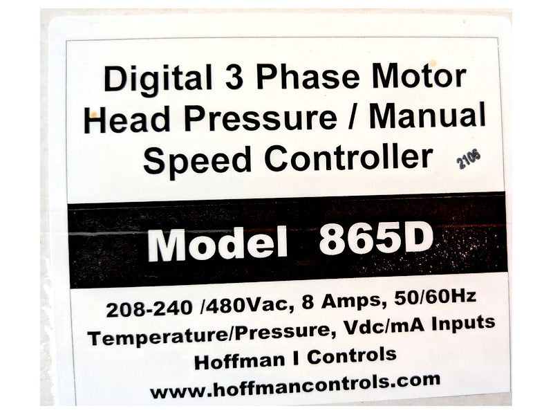 Hoffman Controls 865D New Genuine Original 3-Phase Head Pressure Controller
