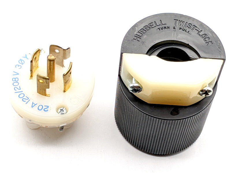 Bryant/Hubbell 3521 New Genuine Original Locking Plug 20A 120/208 3P Wye With Centre Ground Pin