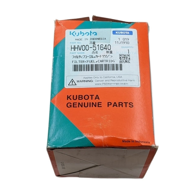 Kubota HHV00-51640 New Genuine Original Fuel Filter Cartridge