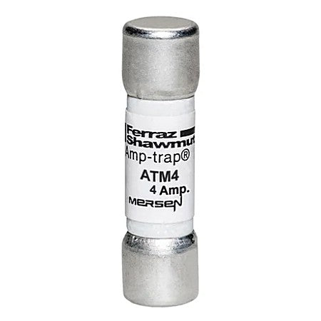 Mersen ATM4 Midget Fuse, 4A, Fast-Acting 600VAC 600VDC, Ferrule, Amp-Trap®