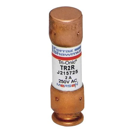 Mersen TR2R Fuse, 2A, Class RK5, Time-Delay, 250VAC 250VDC, Ferrule Tri-Onic®