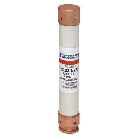 Mersen TRS2-1/2R Fuse, 2.5A, Class RK5, Time-Delay, 600VAC 300VDC, Ferrule Tri-Onic®