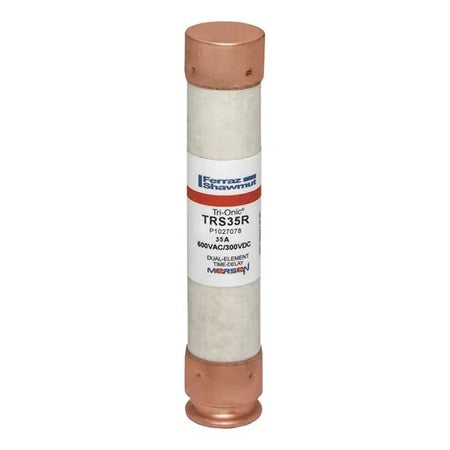Mersen TRS35R Fuse, 35A, Class RK5, Time-Delay, 600VAC 300VDC, Ferrule Tri-Onic®