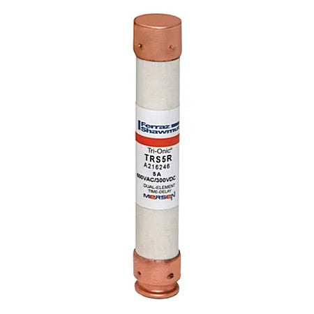 Mersen TRS5R Fuse, 5A, Class RK5, Time-Delay, 600VAC 300VDC, Ferrule Tri-Onic®