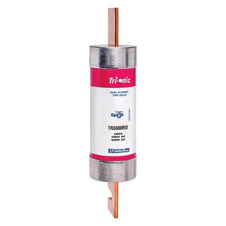 Mersen TRS600RID SmartSpot Fuse, 600A, Indicating, Class RK5, Time-Delay, 600VAC 600VDC, Blade, Tri-Onic®