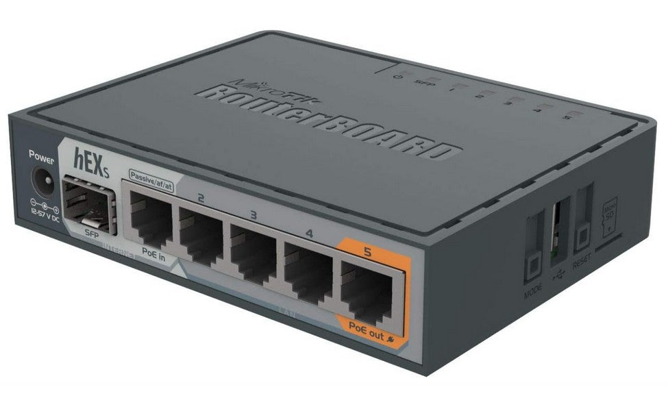 MicroTik hEX S RB760iGS 5-Port Gigabit Ethernet Router