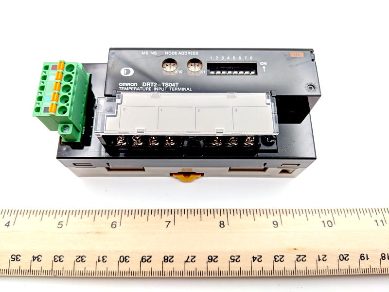 Omron DRT2‑TS04T DeviceNet Temperature Input Module, 4‑Point, 11–25 VDC, DIN‑rail Mount (DRT2TS04T)