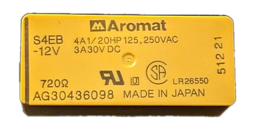 Panasonic (Aromat) S4EB-12V S Series General Purpose Relay