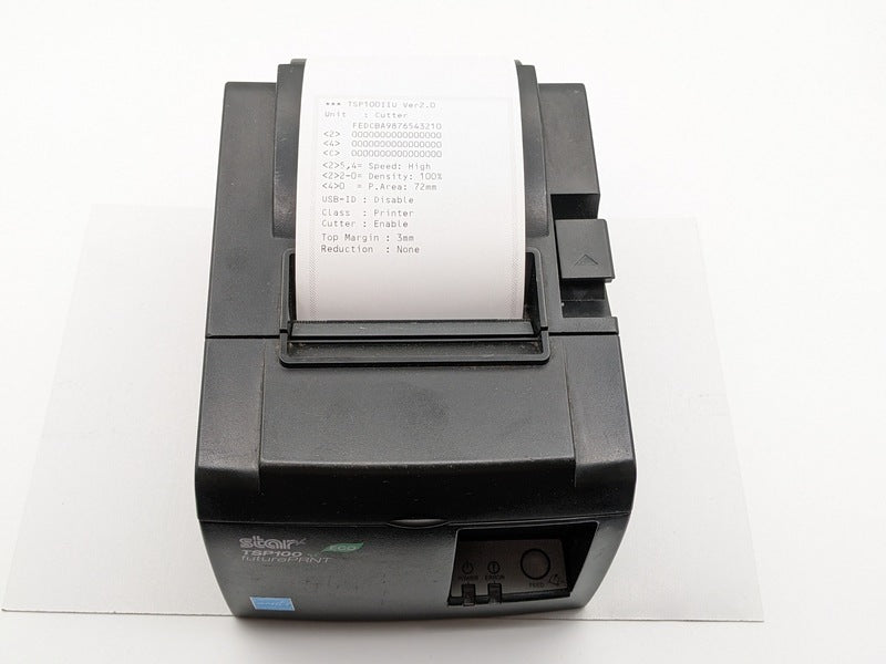 Star Micronics TSP100eco Black USB Thermal Receipt Printer (Model TSP100II)