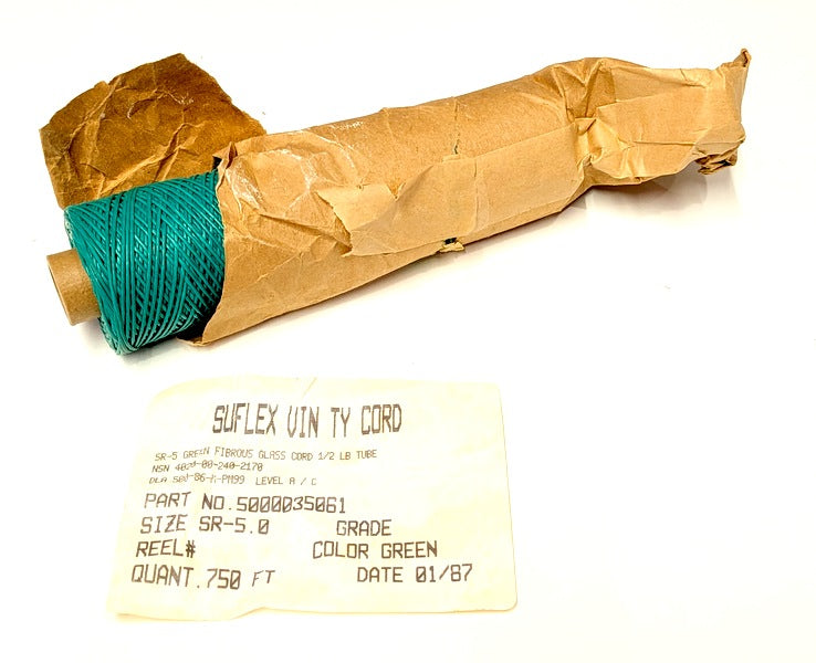 Suflex 5000035061 New Genuine Original SR-5 Fiberglass Green Tying Cord NSN 4020-00-240-2170