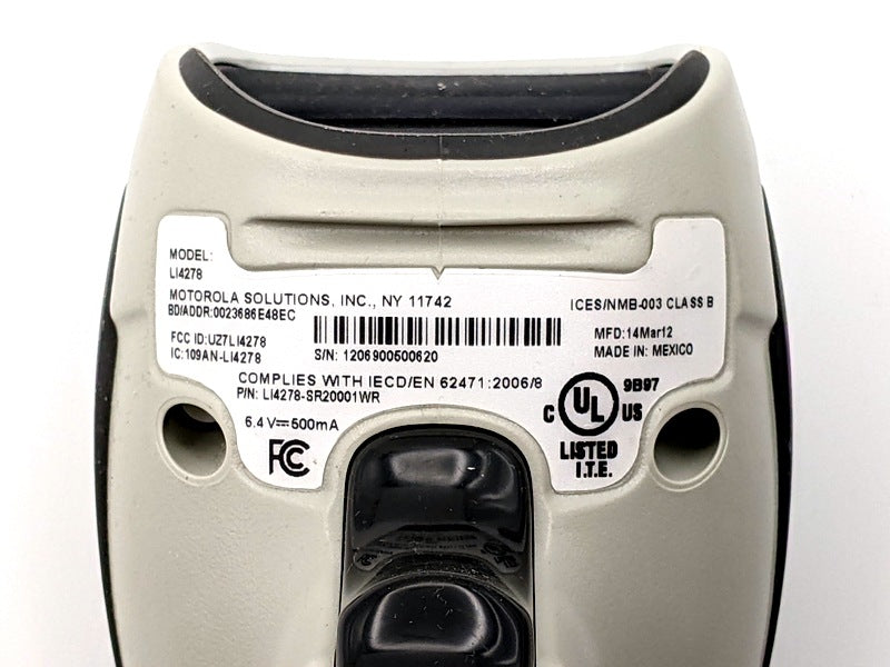 Symbol LI4278 Handheld Scanner with STB4278 Base/Cradle, Motorola Branded, Light Grey