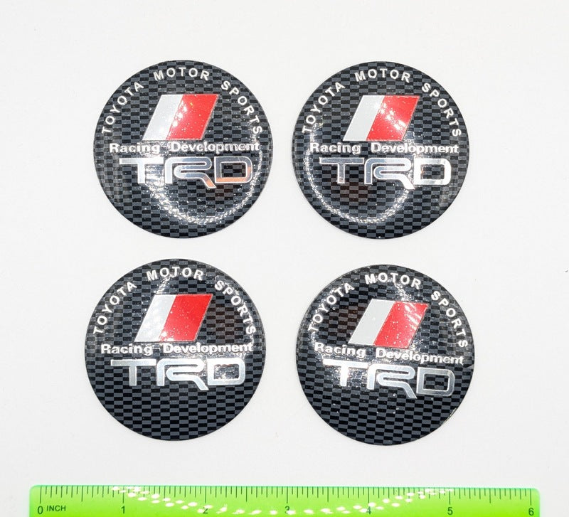 TRD Toyota Racing Development, 4-Pack, Wheel Center Cap Stickers 56.5mm 2.2"