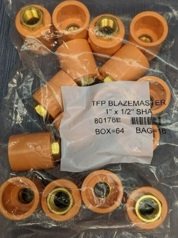 Tyco 80176E, Pack of 16, New Genuine Original 1x1/2 inch SHA Sprinkler Head Adapter
