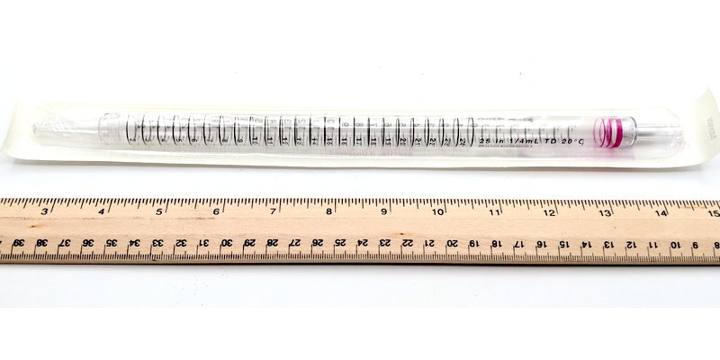 VWR 53283-710, 50-Pack, New Serological Pippette 25 x 1/4 ml Glass Sterile