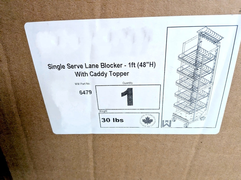 WWD Complete Single Serve Lane Blocker Retail Display Rack with Caddy Topper New