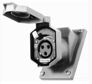 Appleton CPS152R Contender® Pin & Sleeve Receptacle Cover Assembly, 125-250V, 20 Amp