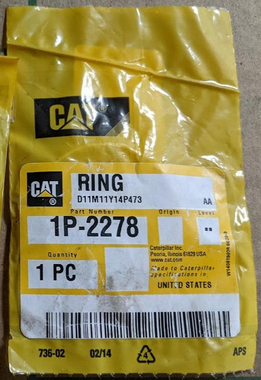 CAT Caterpillar 1P-2278 Genuine Original OEM Slide Ring (1P2278)