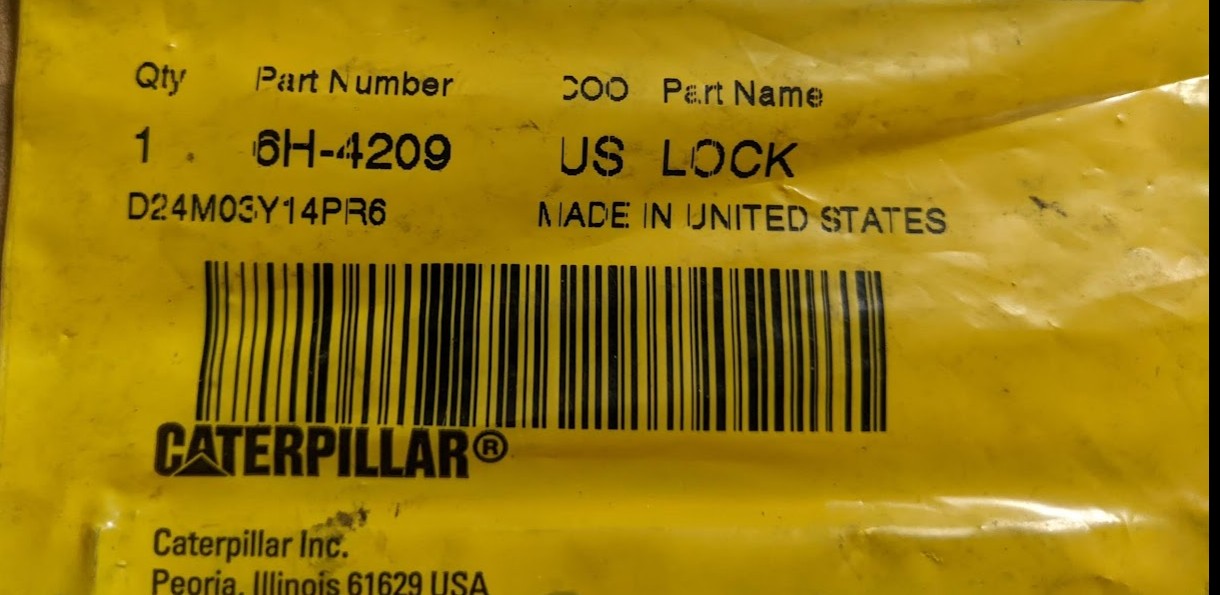 CAT Caterpillar 6H-4209 New Genuine Original Locking Plate