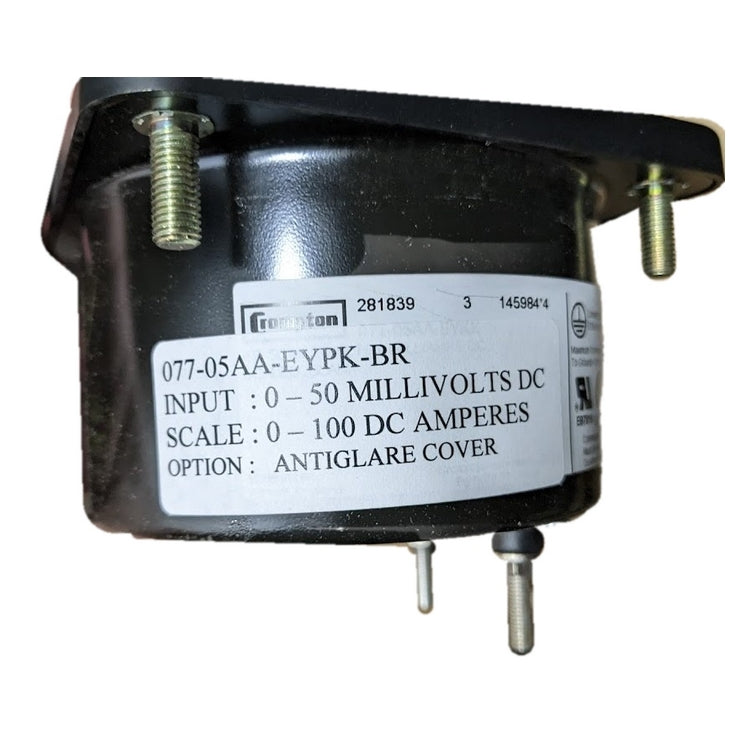 Crompton 077-05AA-EYPK-BR New Genuine Original Analog DC Panel Ammeter
