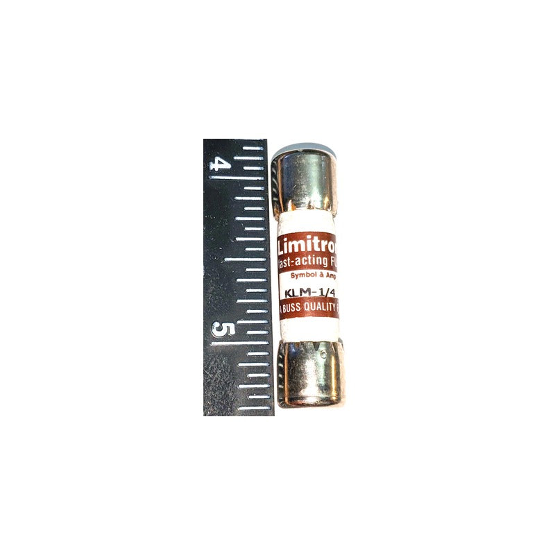 Limitron Eaton Cooper/Bussmann KLM-1/4 Fuse, 1/4 Amp Fast-Acting, Melamine, 13/32" x 1-1/2", 600V