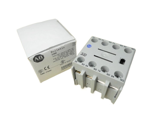 Allen-Bradley 100-FA40 New Genuine Original 4 Pole Front Mount Auxiliary Contact