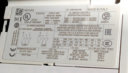 Allen-Bradley 140G-K0F3-D30 Genuine Original Molded Case Circuit Breaker