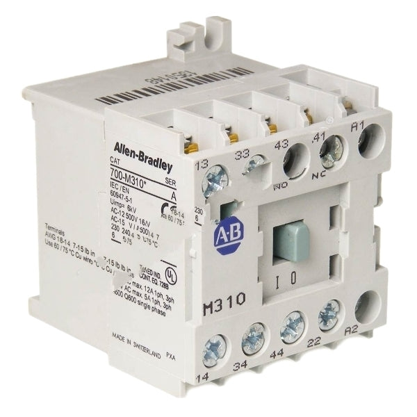 Allen-Bradley 700-M310A1S Miniature Control Relay 3 N.O. 1 N.C., 110-120V AC Coil (700M310A1S)
