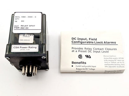 Action PAK Action Instruments New Genuine Original 1080‑2000‑D DC Input Limit Alarm Single‑Trip (DPDT) 24 VDC