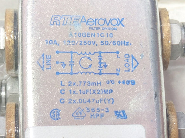RTE Aerovox 14108-004 A10GEN1C16 Band Pass Suppression Filter, New (14108004)