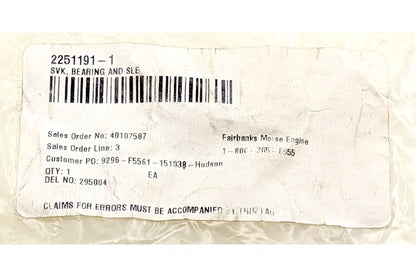 Alco Fairbanks Morse Coltec Engine 2251191-1 SVK Bearing & Sleeve (22511911)