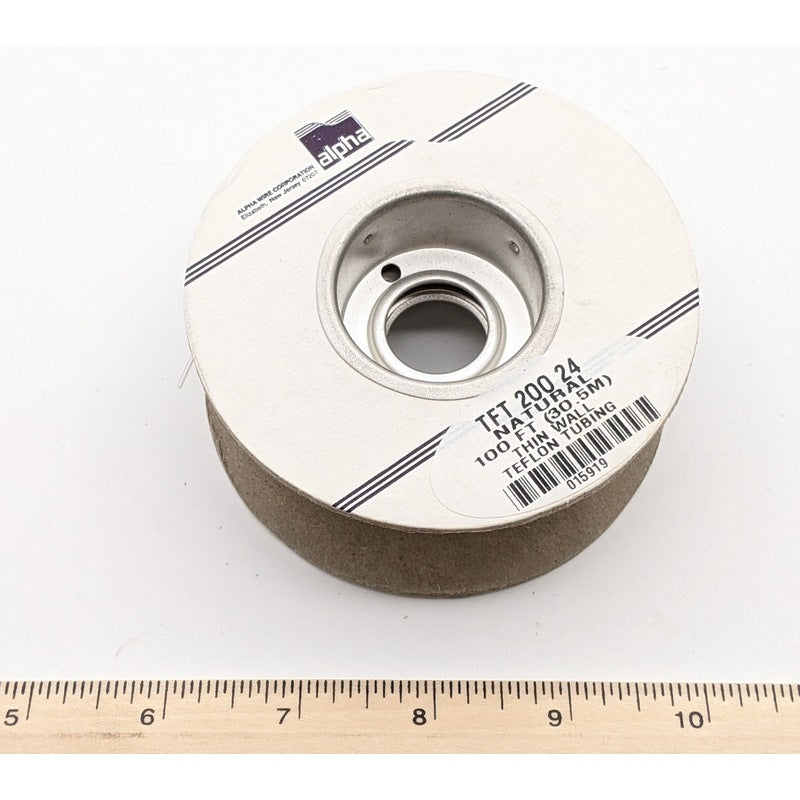 Alpha Wire TFT-200-24 NA005 New Genuine Original Thin Wall Natural PTFE Tubing 100ft Spool