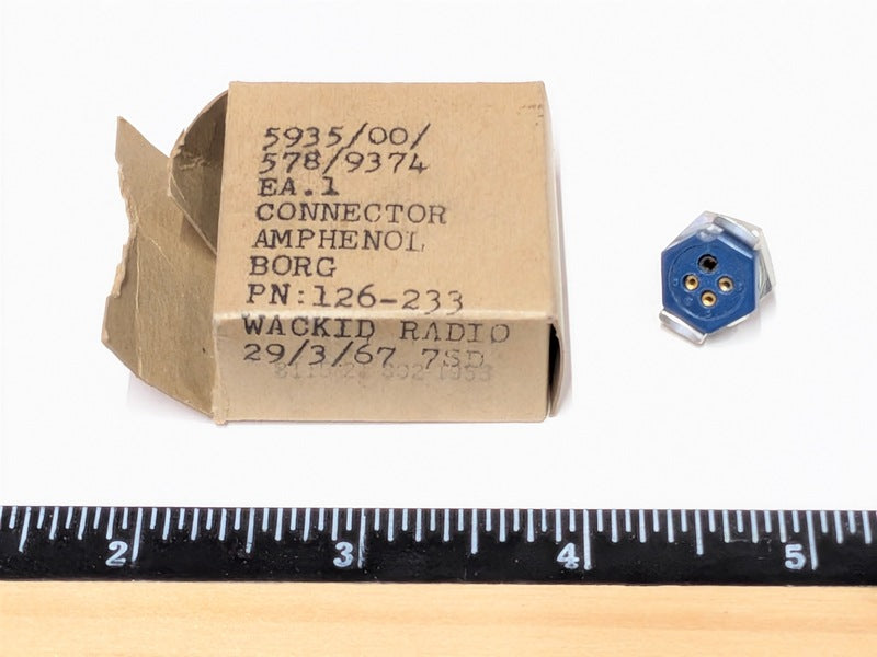 Amphenol 126-233 New Genuine Original Miniature Hexagonal 4-Connector Receptacle