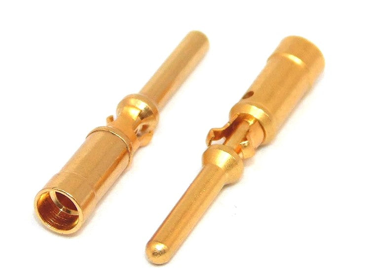 Amphenol Positronics MC114N, 25-Pack, New Genuine Original Crimp Pin, 14AWG, Gold Plating, Removeable