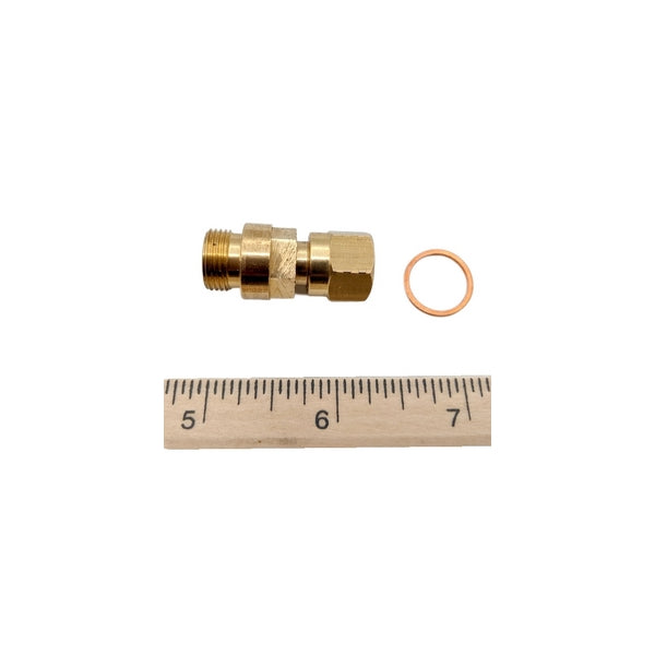 Assalub LB5005-KR New Genuine Original Brass Connector with Check Valve for 6 mm Tube