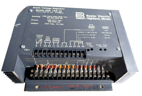 Basler Electric SSR 125-12 Static Voltage Regulator, Grey Color