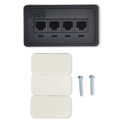 Belden AX100400 New Genuine Original Data/Voice Outlet Box, 4-port, Surface Mount, White, BIX DVO, CAT5E, T568A
