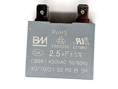 BM CBB61 2.5uF 450VAC New Genuine Original Motor Run Capacitor