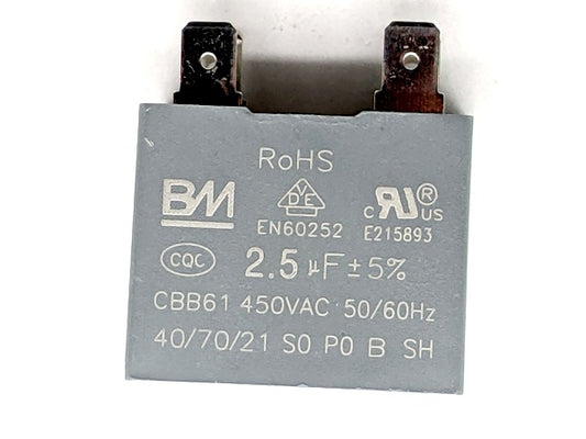 BM CBB61 2.5uF 450VAC New Genuine Original Motor Run Capacitor