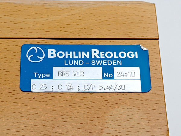 Bohlin Reologi BRS VOR Rheometer 24:10 C 25; C 14; C/P 5.44/30
