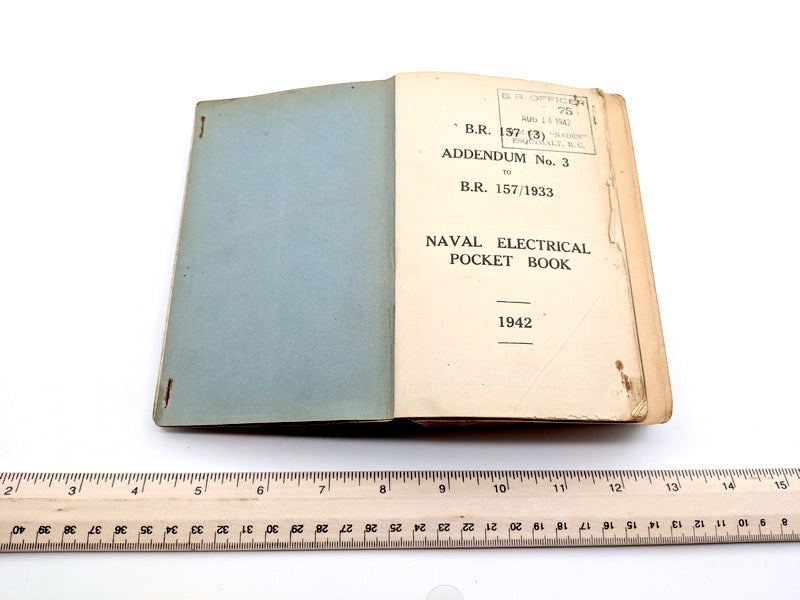 1941 Canadian Naval Electrical Pocket Book B.R. 157 WWII RCN Esquimalt