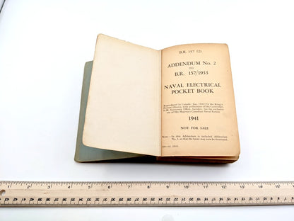 1941 Canadian Naval Electrical Pocket Book B.R. 157 WWII RCN Esquimalt