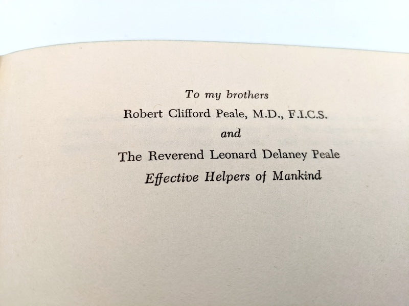 1952 The Power of Positive Thinking Norman Vincent Peale First Edition First Printing Hardcover