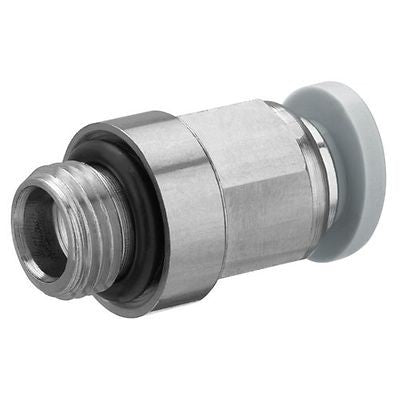 Bosch Rexroth Aventics Genuine Original OEM 2121004180 Mini Straight Fitting, Pack of 8 (QR1-S-RPN-G018-DA04)